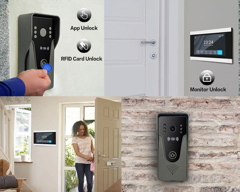 Tuya-アクセス制御システム用インターホンキット,1080 - Smart Home Video Doorphone Ezviz のレビューと価格
