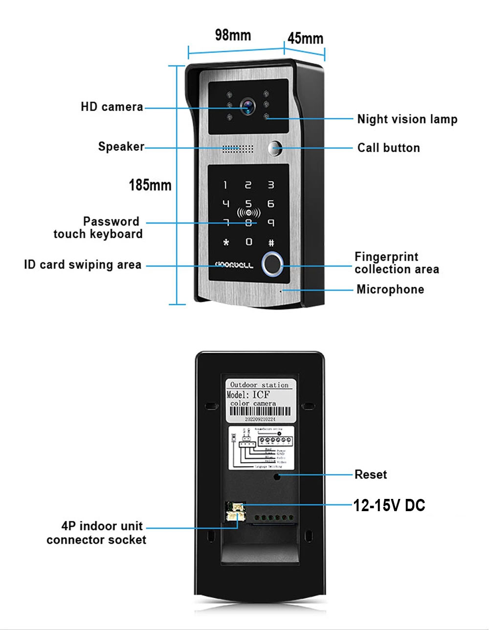Wifi Tuya 7インチタッチスクリーンWifiビデオド - Smart Home Video Doorphone Ezviz のレビューと価格