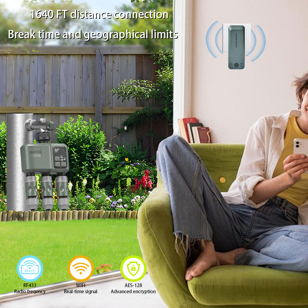 Tuya Wifi+RF433 3口給水タイマー ガーデン用 - Wifi Smart Plug のレビューと価格