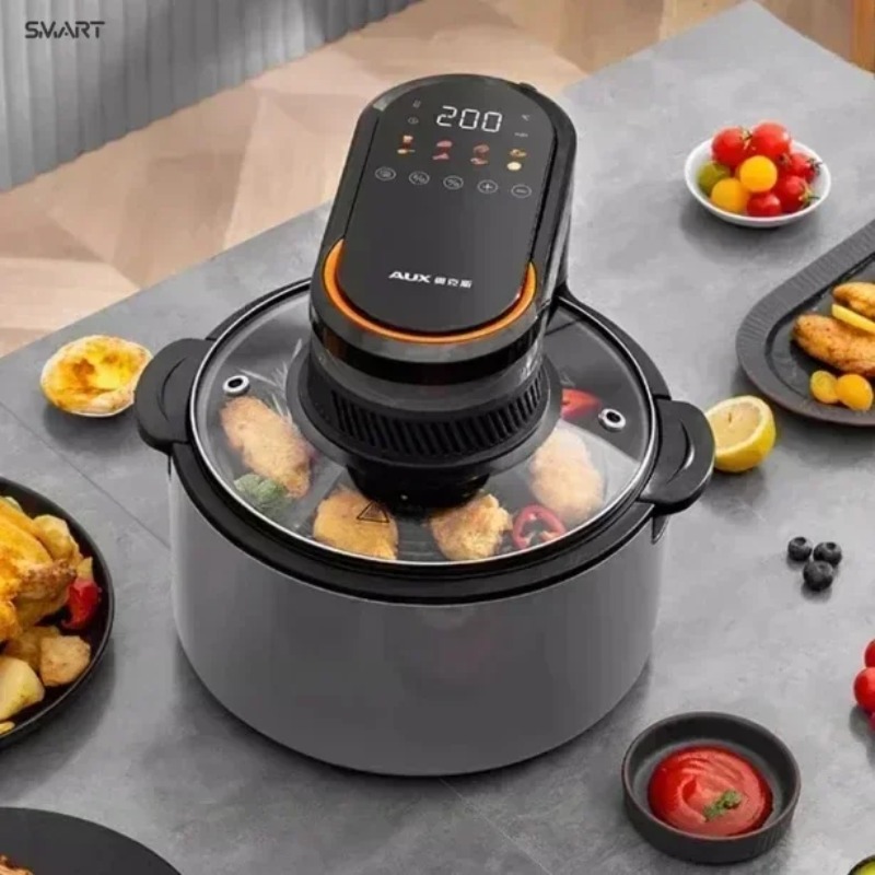 家庭用エアフライヤー。大容量、ガラス窓付き、反転不要。 目に - Smart Home Oven のレビューと価格