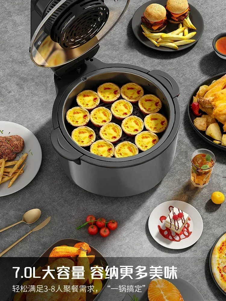 家庭用エアフライヤー。大容量、ガラス窓付き、反転不要。 目に - Smart Home Oven のレビューと価格