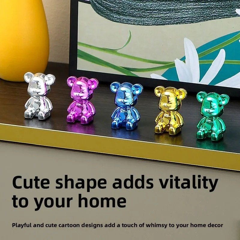 高級電気メッキバイオレントベアリビングルームカーオーナメント - Smart Home Living Room のレビューと価格
