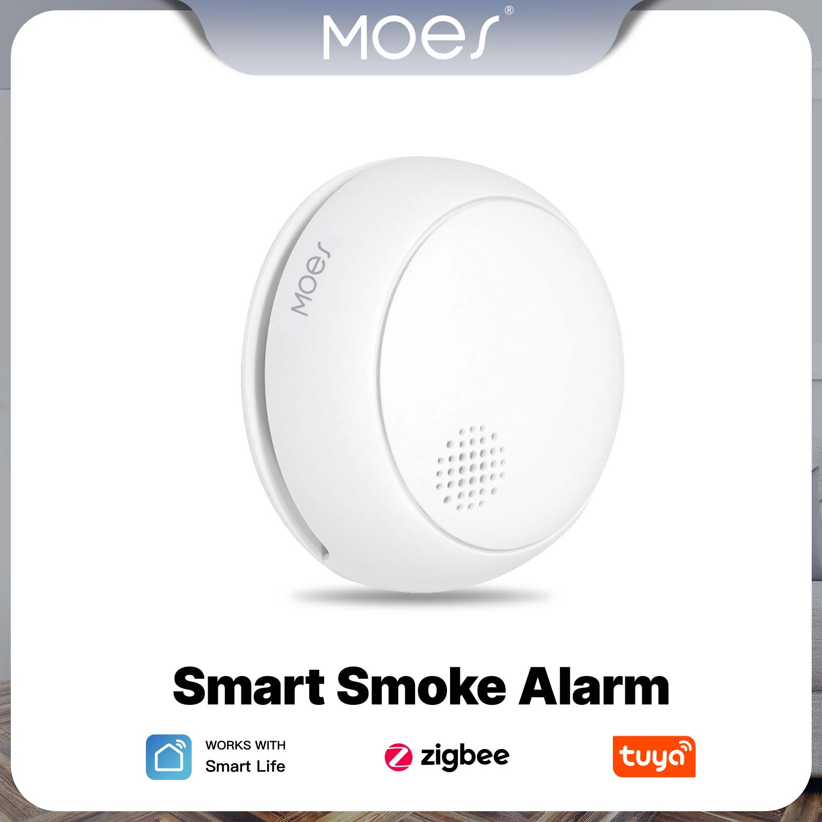 MOES ZigBee スマート煙警報器 ワイヤレス火災 8 - Smart Smoke Detector のレビューと価格