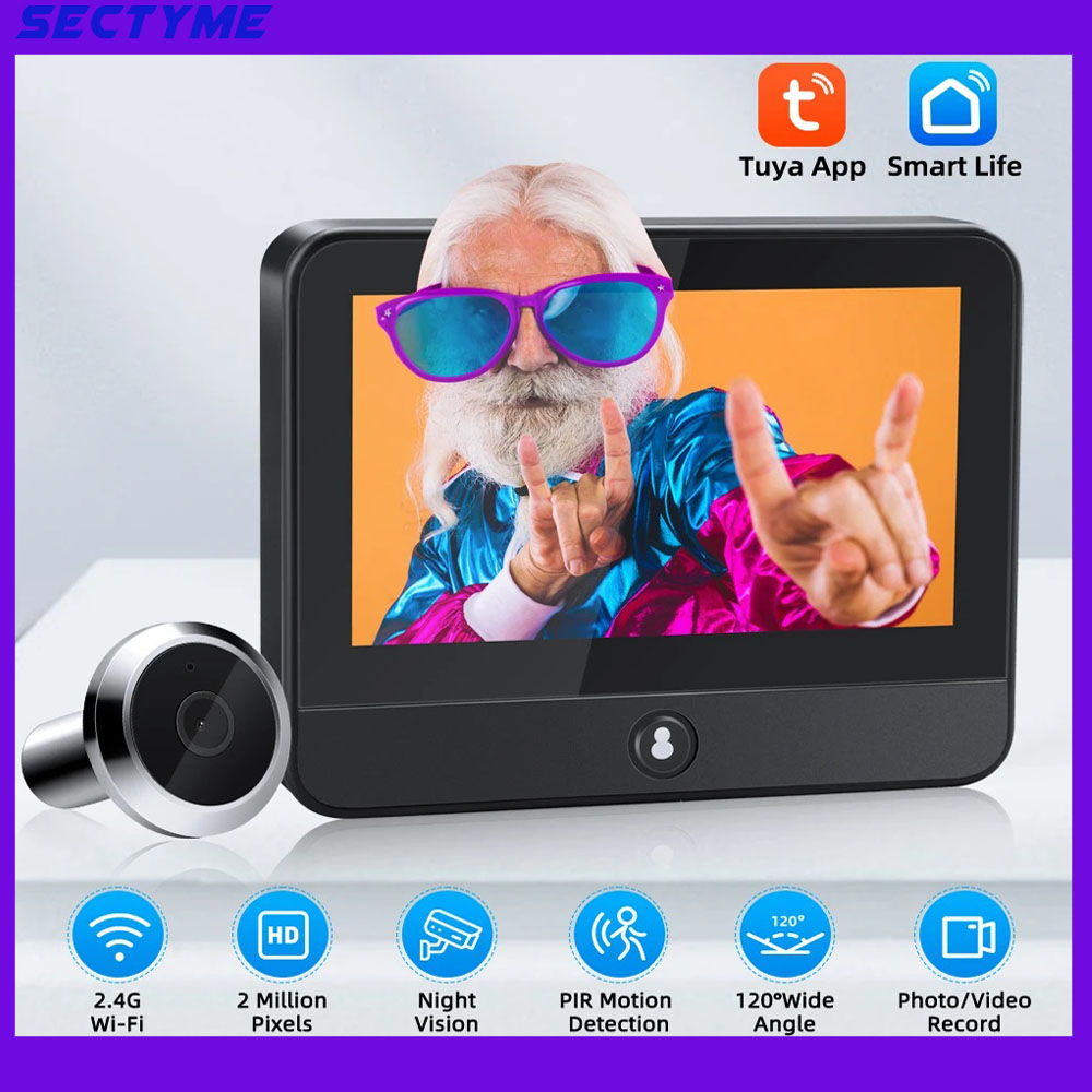 4.3インチTuyaスマートホームWiFiドアビューアー付き - Smart Home Video Doorphone Ezviz のレビューと価格