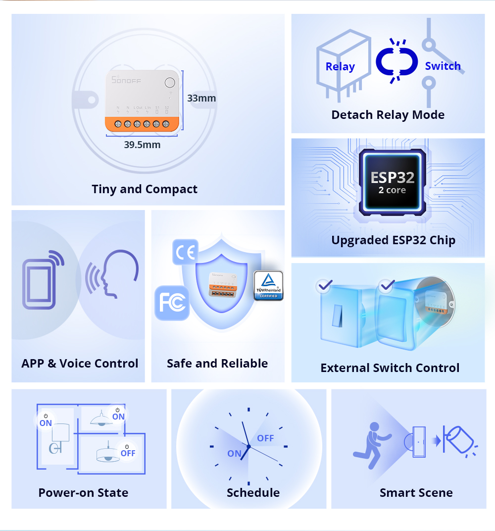 Sonoff Mini R4 Extreme Wifiスマー - Smart Home Solution のレビューと価格
