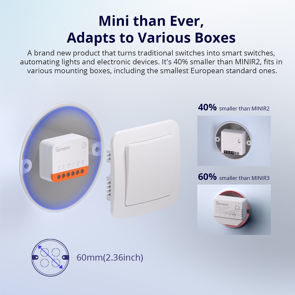 Sonoff Mini R4 Extreme Wifiスマー - Smart Home Solution のレビューと価格